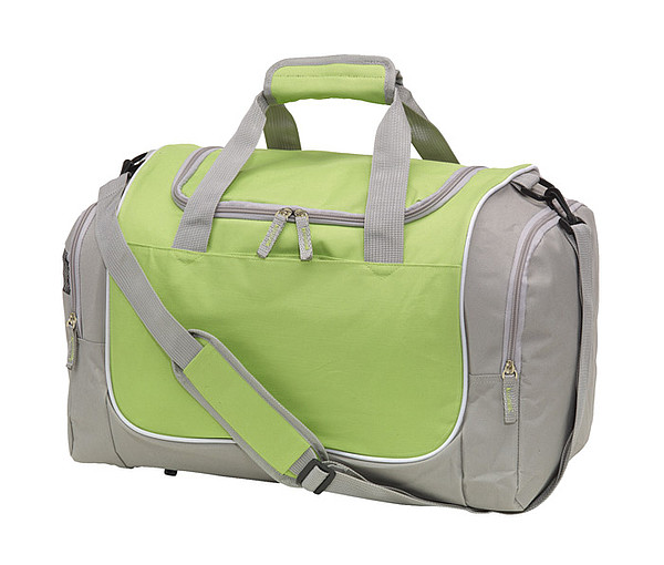 DESOLA Sportovní taška se síťovanou kapsou na boty, šedo zelená