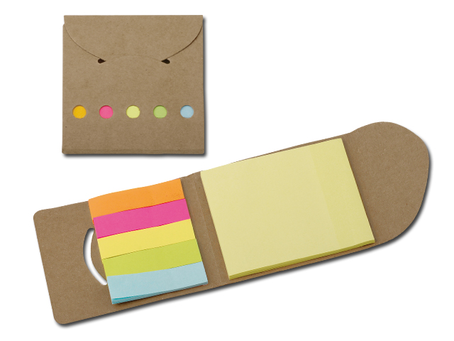 DEVITO barevné lepicí papírky (25 lístků/barva) v papírovém obalu, Přírodní