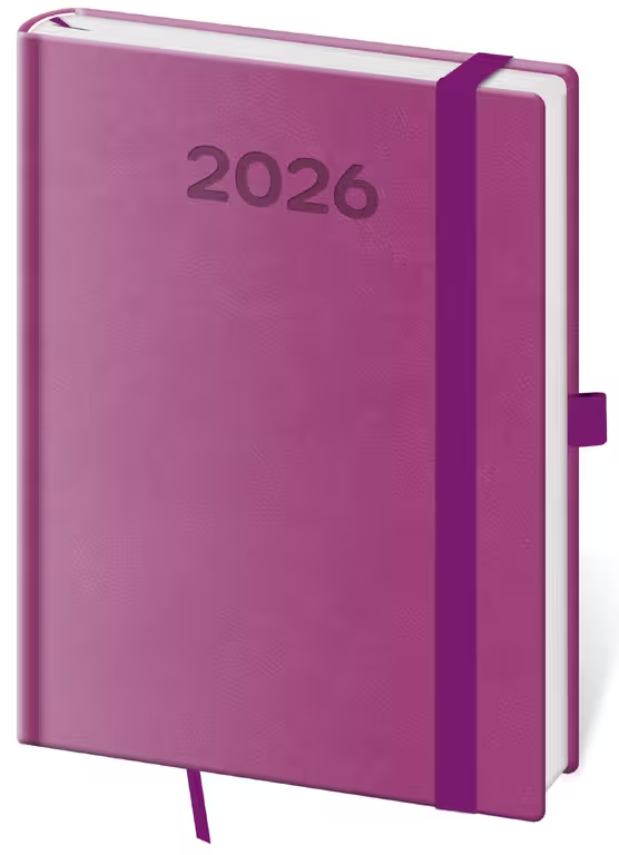 Diář denní B6 Print Pop - fialová 2027
