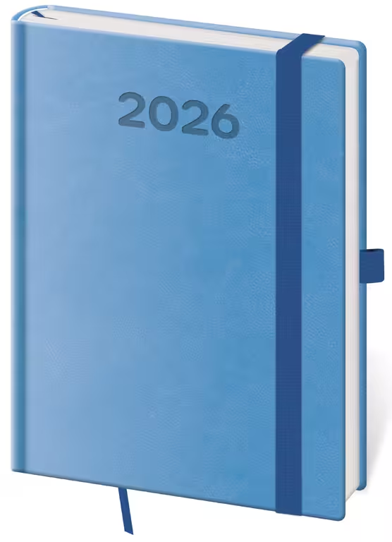 Diář denní B6 Print Pop - světle modrá 2027