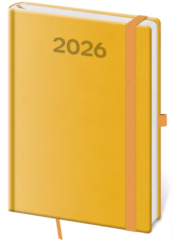 Diář týdenní A5 Print Pop - žlutá 2027