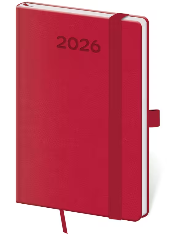 Diář týdenní kapesní Print Pop - malinová 2027