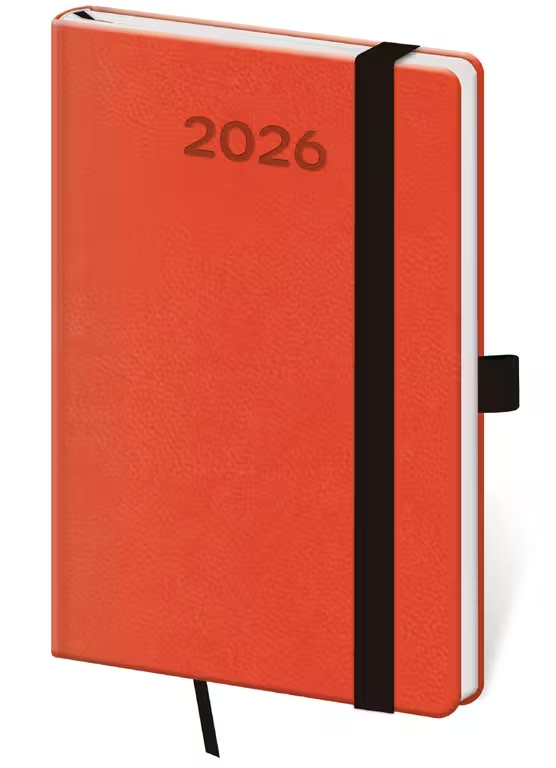 Diář týdenní kapesní Print Pop - oranžová 2027