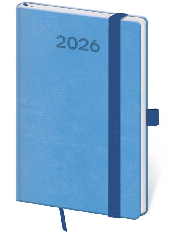 Diář týdenní kapesní Print Pop - světle modrá 2027