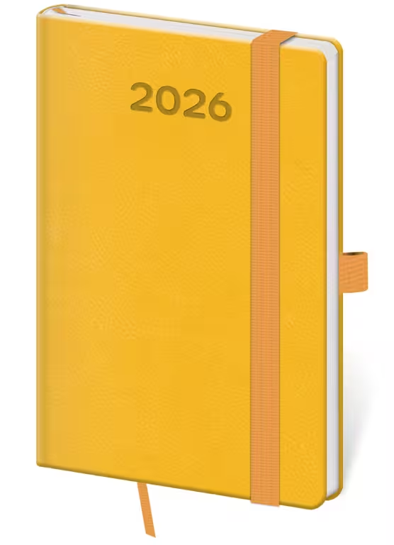 Diář týdenní kapesní Print Pop - žlutá 2027