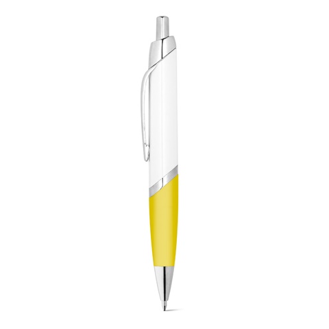 DIGIT FLAT. Kuličkové pero s kovovým klipem, žlutá