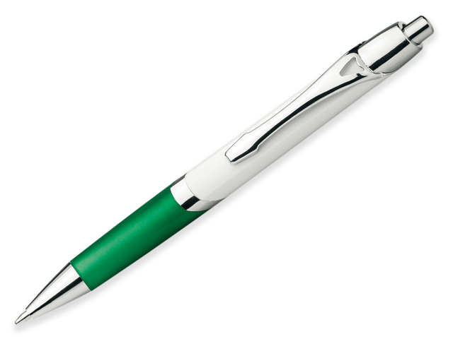 DIGIT FLAT plastové kuličkové pero, modrá náplň, Zelená