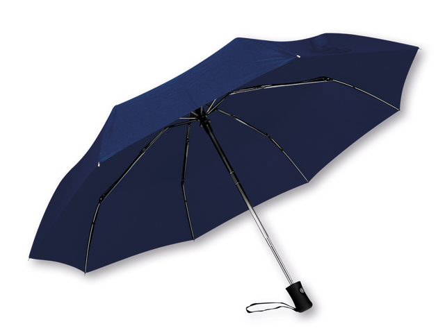 DIMA polyesterový skládací deštník, open/close, 8 panelů, SANTINI, Modrá