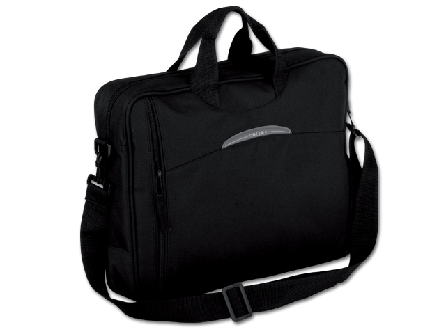 DOC polyesterová taška na notebook, 420D, Černá