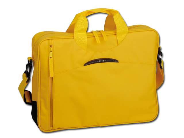 DOC polyesterová taška na notebook, 420D, Žlutá