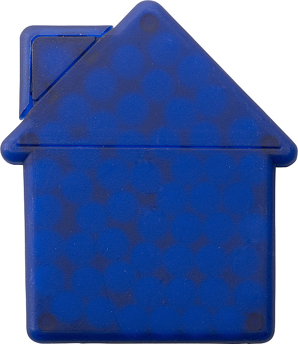 DOMEK Mint karta ve tvaru domečku, s bonbony, modrá