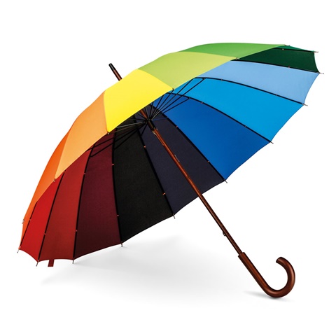 DUHA. Deštník s 16 panely, vícebarevná