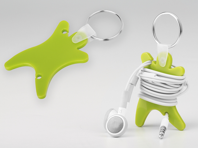 DUMMY plastový přívěsek - organizér na sluchátka, Světle zelená