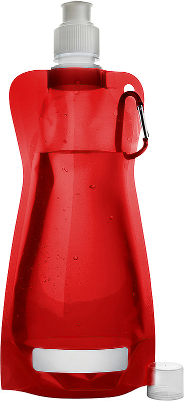 DUNCAN Rolovací plastová láhev s klipem, 420 ml, červená