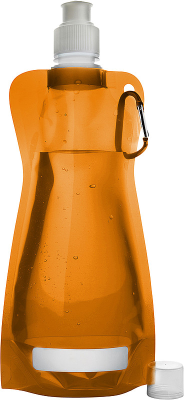DUNCAN Rolovací plastová láhev s klipem, 420 ml, oranžová