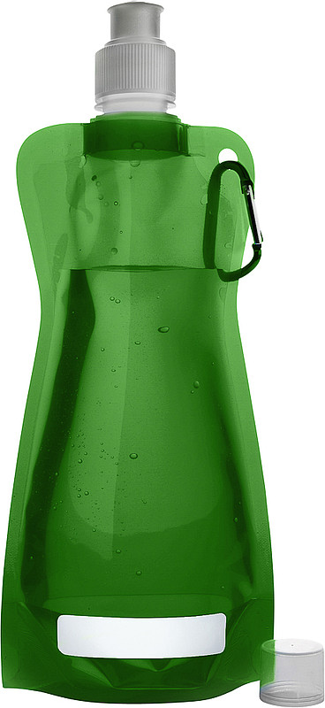 DUNCAN Rolovací plastová láhev s klipem, 420 ml, tmavě zelená