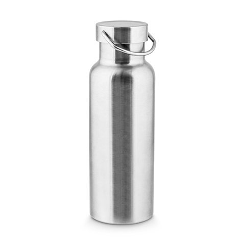 DUPLANTIS. Láhev z nerezové oceli (36% recyklace) s vakuovou izolací 810 ml, saténově stříbrná