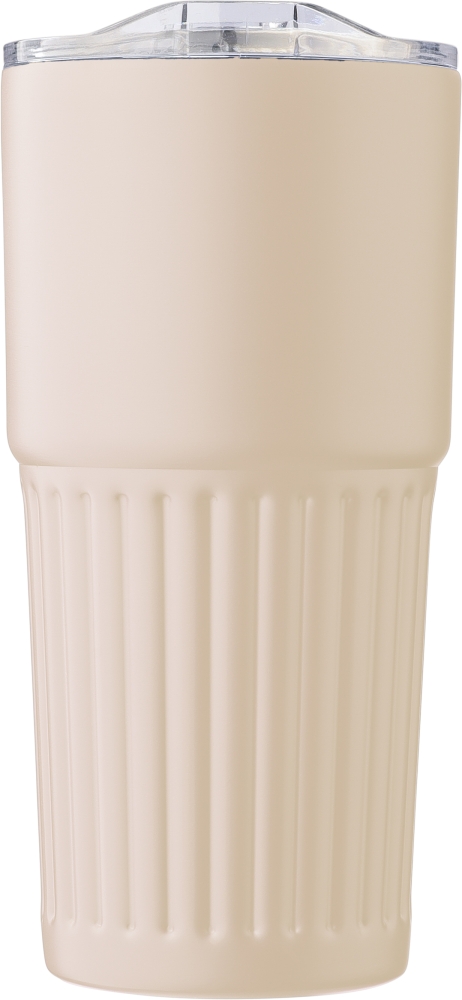 Dvoustěnný termohrnek z recyklované nerezové oceli 500 ml, béžová