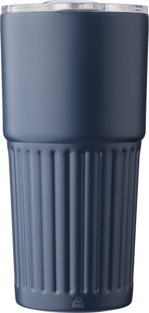 Dvoustěnný termohrnek z recyklované nerezové oceli 500 ml, modrá