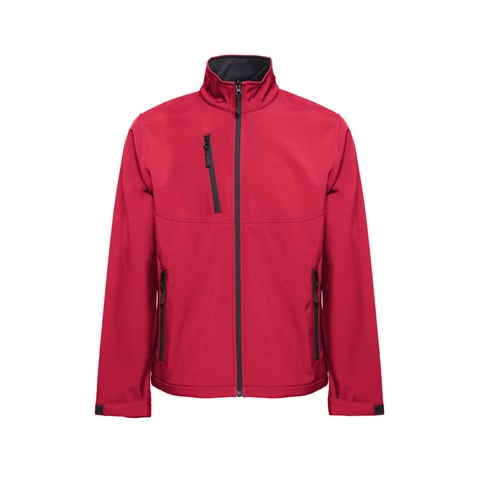 EANES. Softshellová bunda (unisex) z polyesteru a elastanu, červená, L