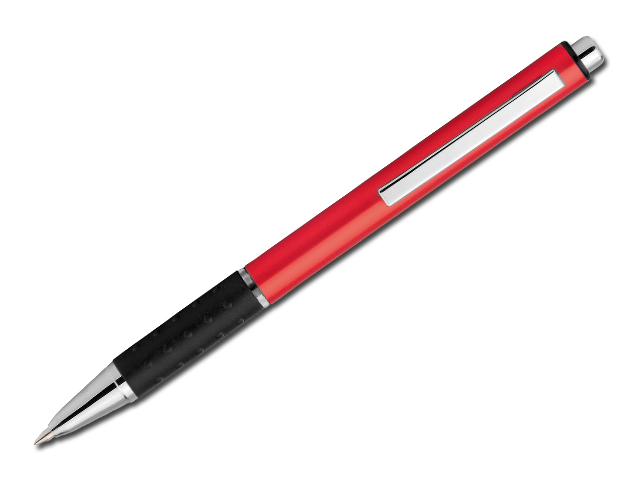ELKE kovové kuličkové pero, modrá náplň, Červená