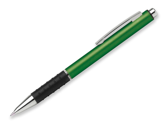 ELKE kovové kuličkové pero, modrá náplň, Zelená