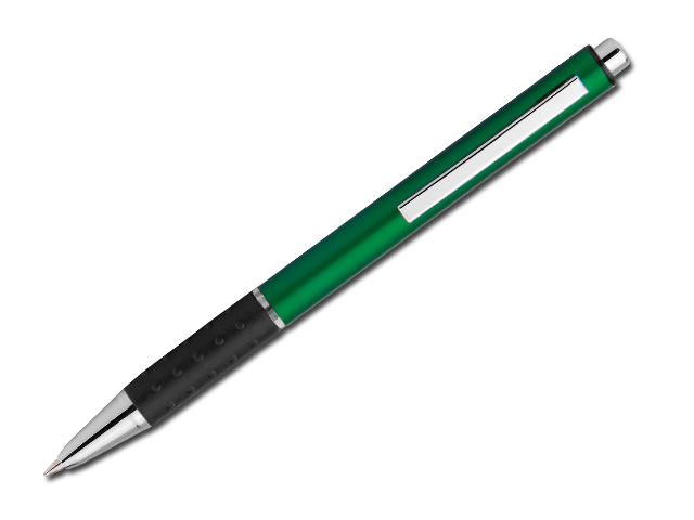 ELKE kovové kuličkové pero, modrá náplň, Lahvově zelená