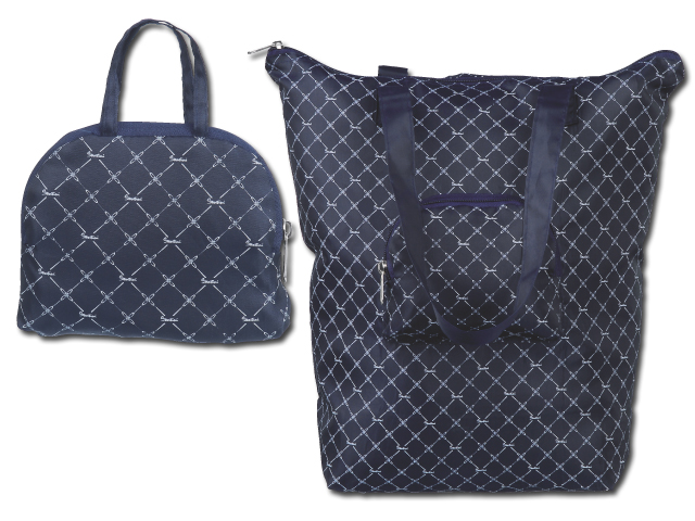 EMPORIA polyesterová skládací taška, 210D, SANTINI, Modrá