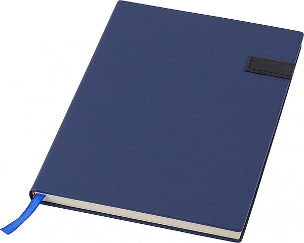 ENZO Zápisník A5, 96 linkovaných stran s 16GB USB, modrý