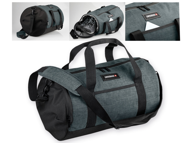 FALLON polyesterová cestovní taška, 600D, SWISSBAGS, Šedý melír