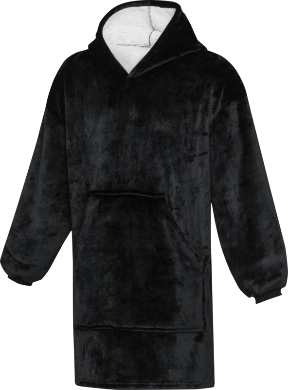 FRAZADA Unisex mikinová televizní deka, černá
