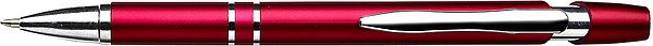 FRIDA Plastové kuličkové pero kovového vzhledu, červené