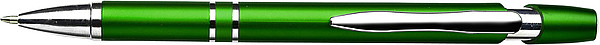 FRIDA Plastové kuličkové pero kovového vzhledu, zelené
