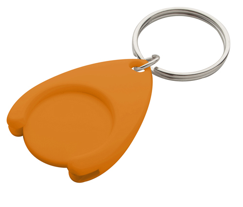 GANTER Přívěsek na klíče s žetonem do nákupního košíku, oranžová