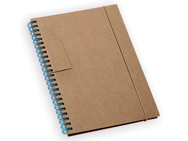 GARDEN poznámkový zápisník s poutkem na propisku, 120 linkovaných stran, Světle modrá