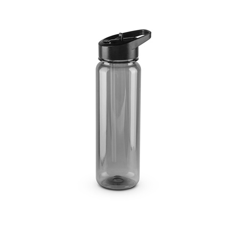 GILMORE. Recyklovaného PET (100% rPET) sportovní láhev s lesklým průsvitným povrchem 750 ml, černá