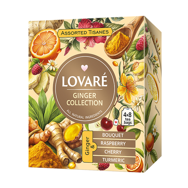 GIMIRO LOVARÉ Ginger collection 57,6g (32 sáčků, kolekce čajů)