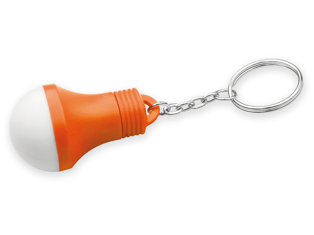 GLOAMIN plastový přívěsek - LED svítilna ve tvaru žárovky, Oranžová