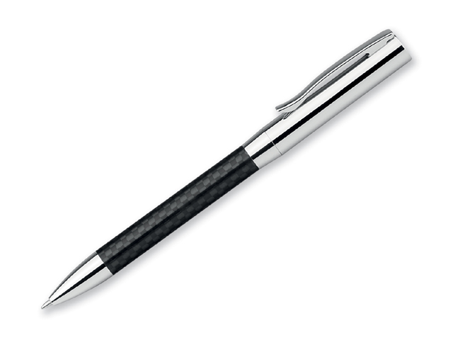 GLORIS kovové kuličkové pero s modrou náplní, Černá