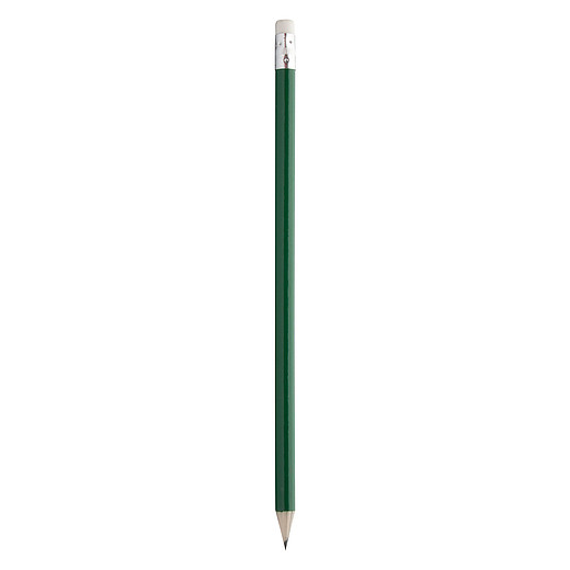 GORETA Dřevěná tužka s gumou, zelená