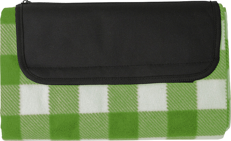 GRASA Kostkovaná pikniková deka z RPET, zelená