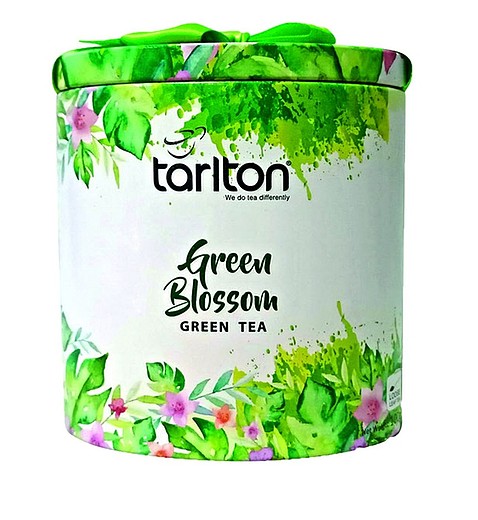 GRENGLOS - TARLTON Green Tea Ribbon Blossom plech 100g - Zelený čaj