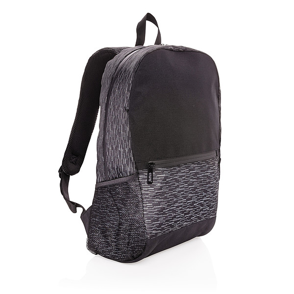 HASKE Reflexní batoh na notebook z RPET AWARE™, černá