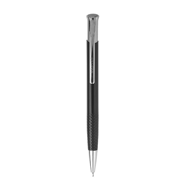 HAUSER AXIS Černé plastové kuličkové pero s modrou náplní
