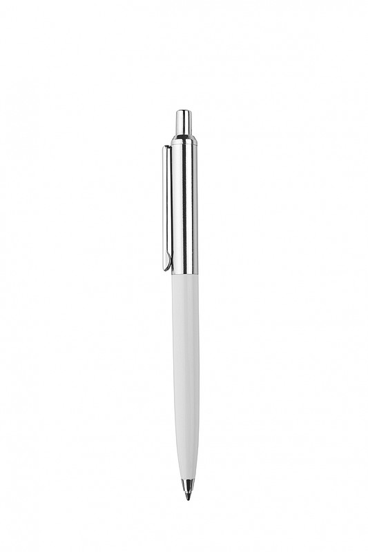 HAUSER HALF METAL Kuličkové pero v kombinaci plast a kov, bílé