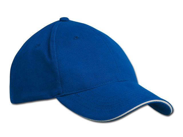 HEAVY bavlněná baseballová čepice, suchý zip, 6 panelů, Královská modrá