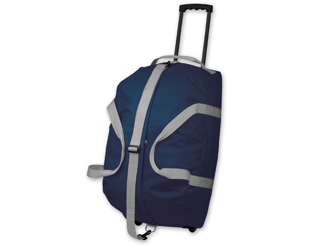 HILTON polyesterová cestovní taška na kolečkách, 600D, Modrá