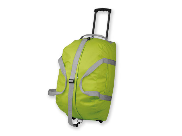 HILTON polyesterová cestovní taška na kolečkách, 600D, Světle zelená