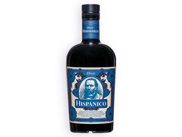 HISPÁNICO karibský rumový elixír z hispánských zemí, obsah alk.  34%, 700ml, Vícebarevná