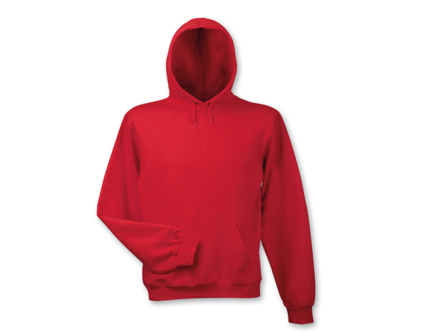 HOOD mikina s kapucí, 280 g/m2, vel. S, B & C, Červená